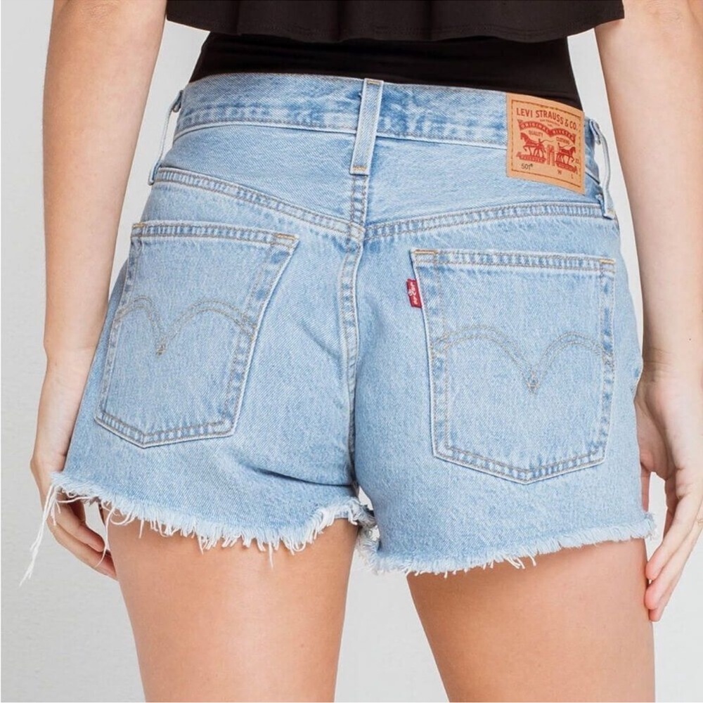 Like New Levi’s 501 Light Blue Cutoff Shorts